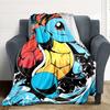 1pc Squirtle Flannel Blanket, Soft Skin Friendly with Digital Printing, Various Sizes Available for Family, Friends, Birthday
