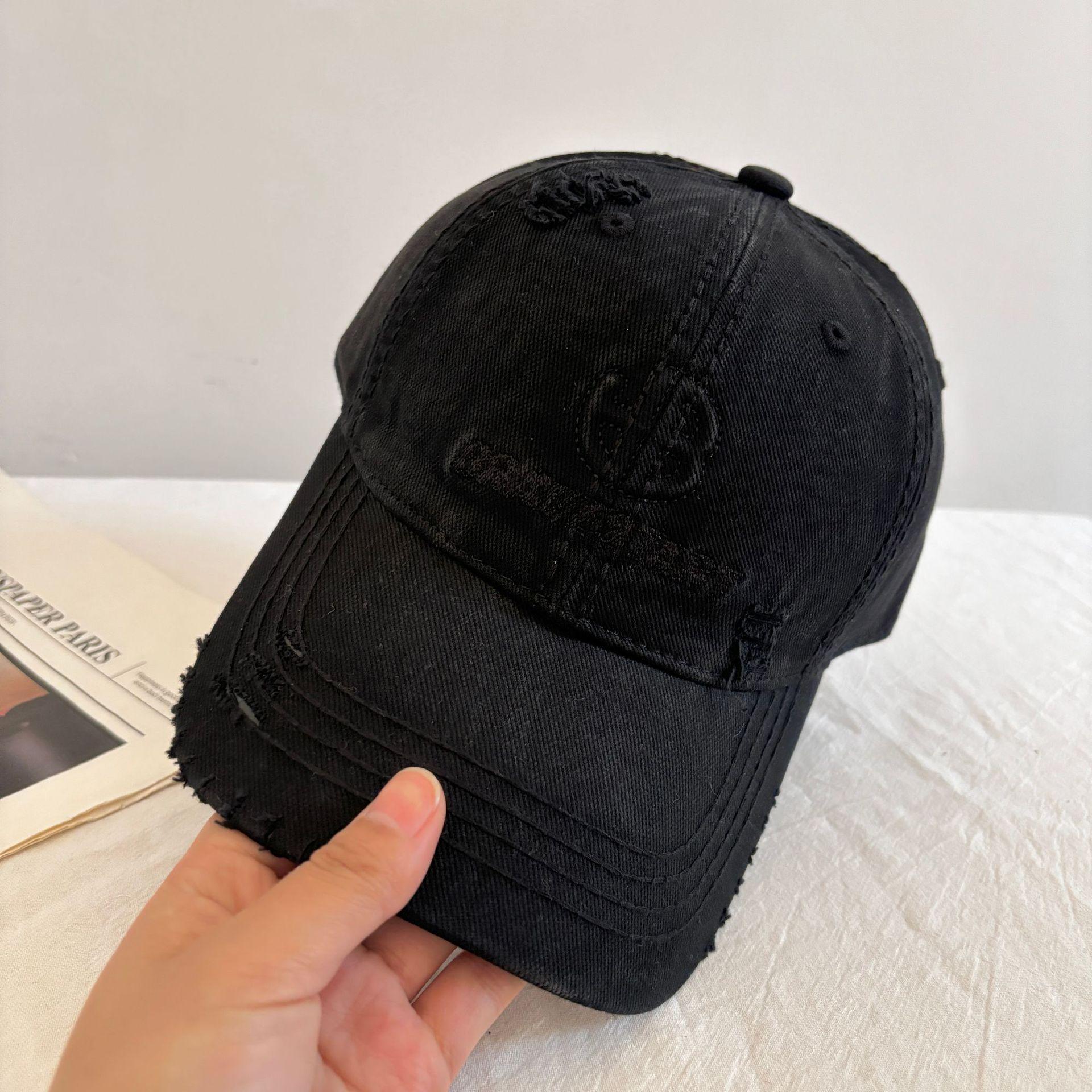 

2025 новый модный бренд кепка с вышитыми буквами мужская уличная хип-хоп кепка маленькая ретро бейсболка женская M（56-58cm） чёрный