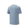 Anta Training Short Sleeve Knitted T-Shirt Summer Sports Tee Men Tops Blue Gray 952627106-1