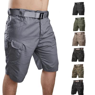 IX7 Shorts masculinos com vários bolsos, verão, caça ao ar livre, pesca, cargo, tático, à prova d'água, secagem rápida, calças curtas 5xl militar