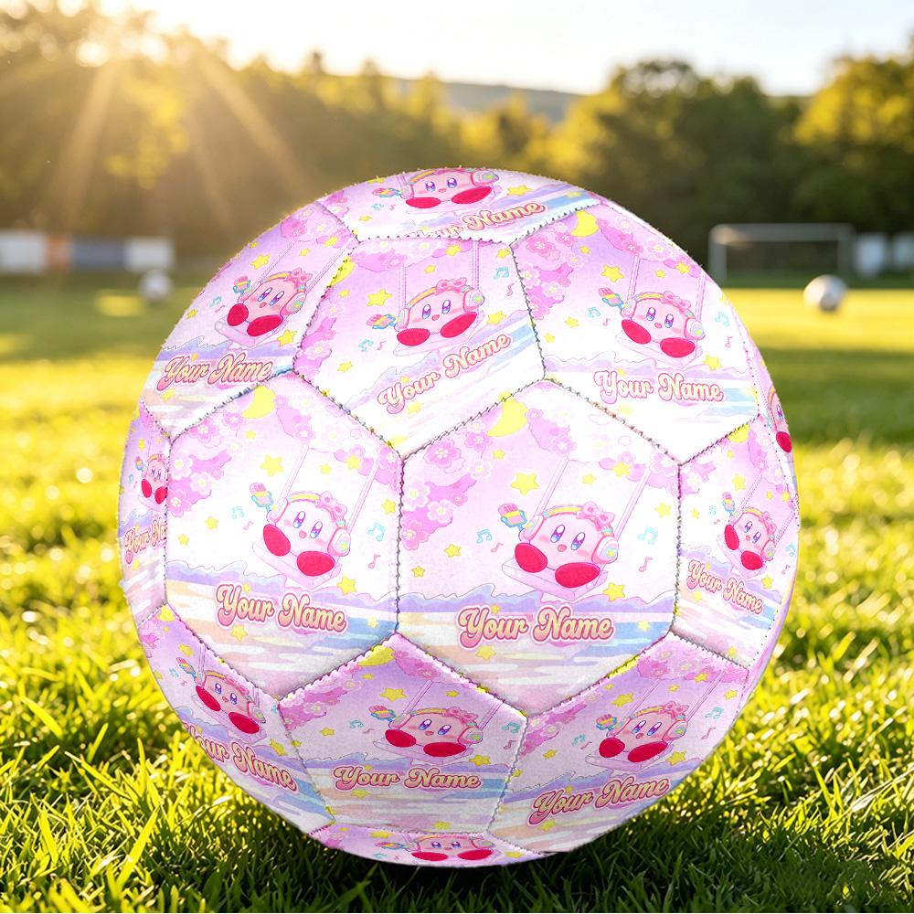 Custom Name Text Size 5 Football,Kirby Standard Training Soccer Ball