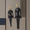 Resin Abstract Figure Sculpture Creative Craft Ornaments Couple Statue Decorative Figurines Home Decoration Accessories