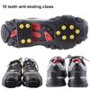 10 Studs Reliability Antiskid Footwear Ice Grippers Spikes Climbing Crampons Suitable for Winter Sports Lover