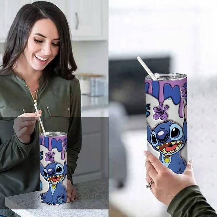 Stitch 20Oz Kubek Termiczny Ze Słomką Termos Na Dziecka Urodziny