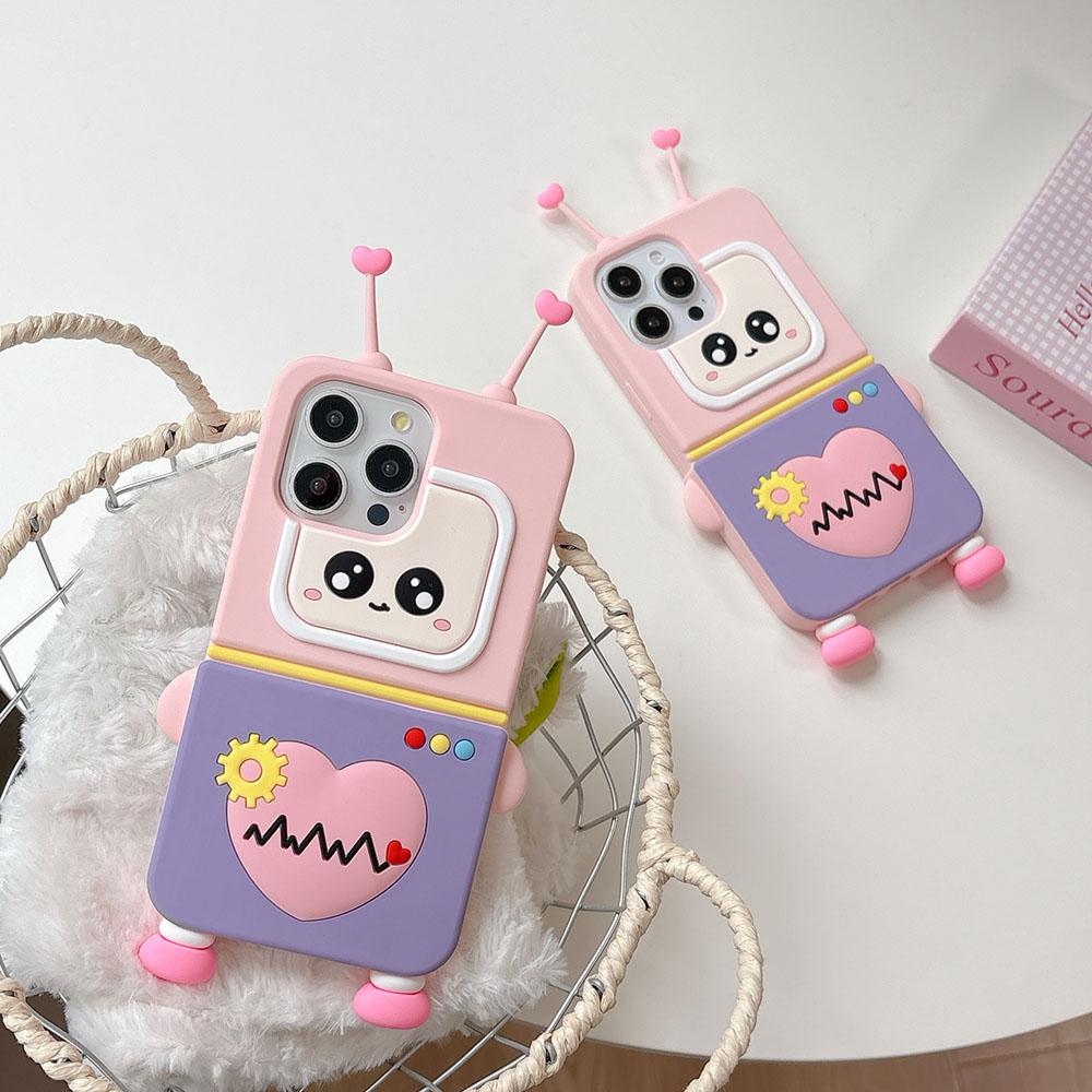 Kawaii 3D Rajzfilm Szilikon Telefontok Xiaomi 13 14 15 Redmi K60 K70 K80 Prohoz Aranyos Ütésálló Puha Szilikon Tok Huawei Nova13 Nova12 Honorhoz Ajándék