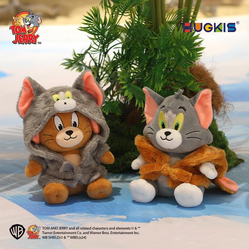 Genuine Tom and Jerry Plush Toy: Tom Cat in Bathrobe Costume - Birthday Gift for Children