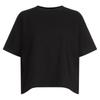 Shop   Women S Round Neck Boxy looSe Fit Semi Crop S S Tee Green Dai wSh 20768