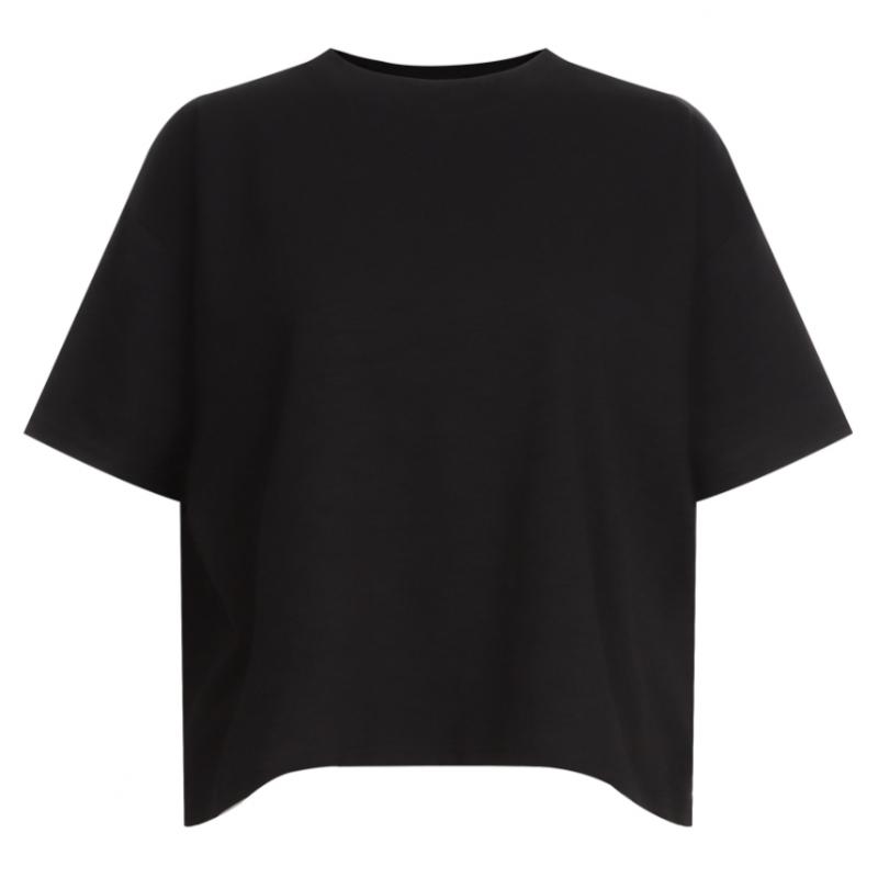 Shop Women S Round Neck Boxy looSe Fit Semi Crop S S Tee Green Dai wSh 20768