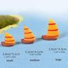 Miniature Resins Figurines Artificial Sailboat Boat Resin Diy Craft Micro Landscape Moss