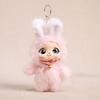 Plush Doll Keychain Cute Vinyl Face Doll Collectible Toy Soft Fluffy Bag Charm for Wallet Backpack Accessory