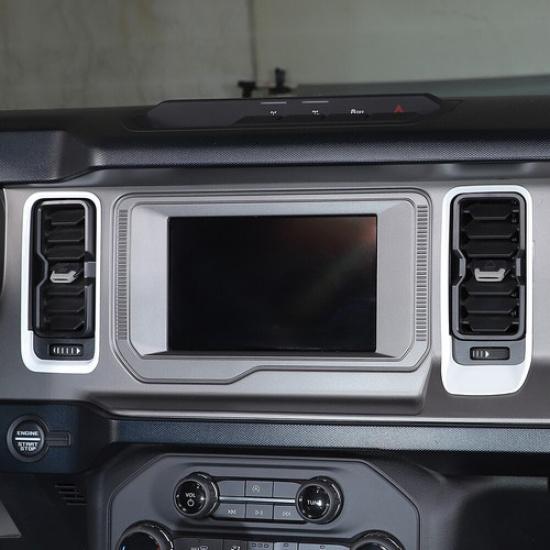 Klimaanlagen-Lüftungsauslass Armaturenbrett-Abdeckung Zierleiste für Ford Bronco -2025 Weißes ABS