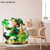 2D Flat Acrylic Crystal Figurine Desktop Decoration, St. Patrick's Day Gift, Suitable for Wall Decoration, Porch, Room, Villa, Accents Home, Hallway,