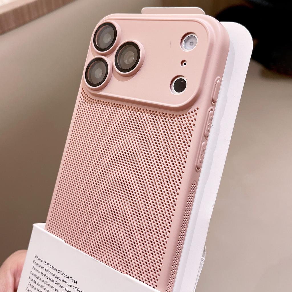 Heat Dissipation Thin PC Case for iPhone 11 12 13 14 15 16 17 Air Pro Max 7 8 Plus Xr Xs Max Camera Protect Mesh Cover
