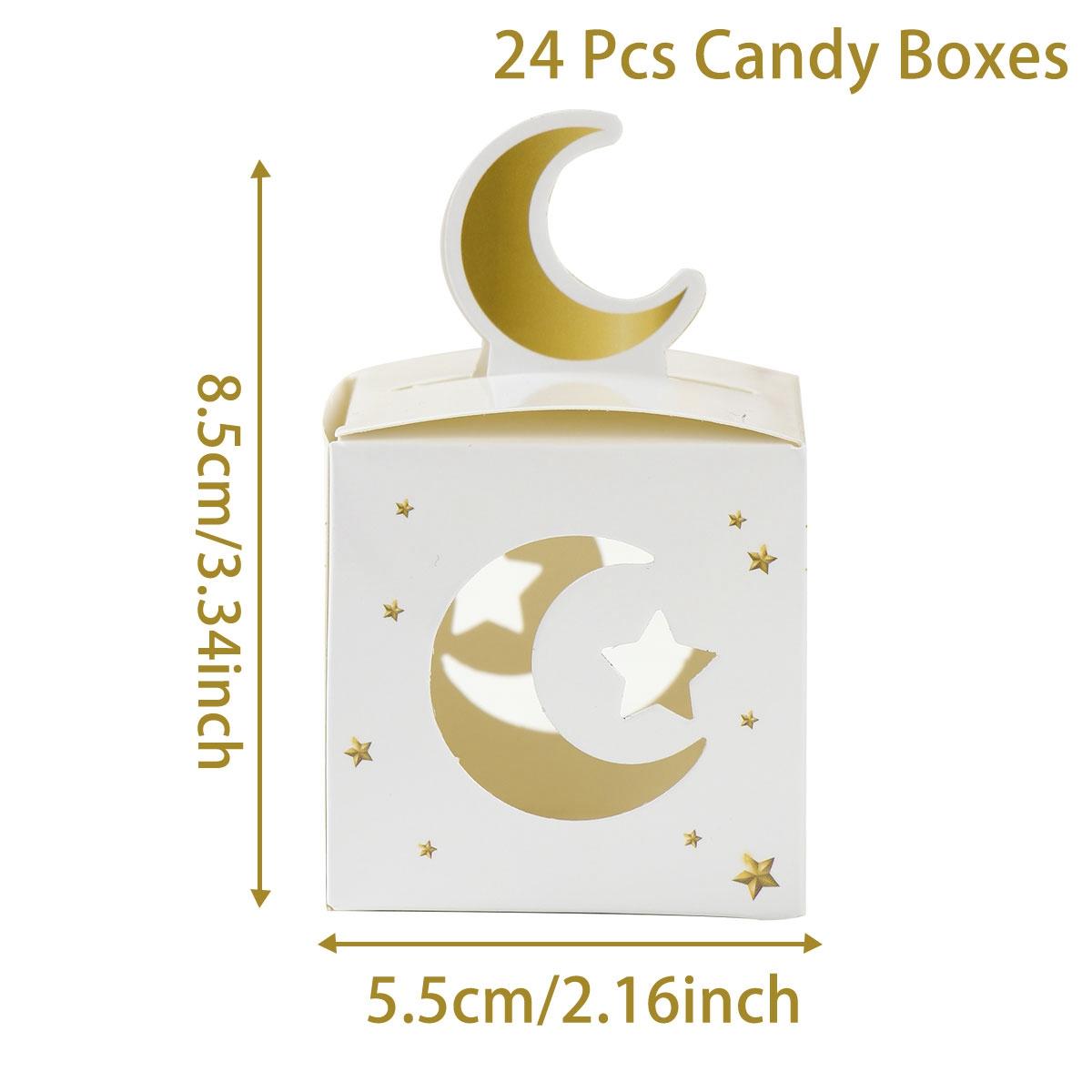 

Коробка конфет Ид Мубарак Украшения Рамадана Коробки для печенья и шоколада Подарки Ид Упаковка Сумки Ислам Украшения для мусульманской вечеринки 2024 As picture