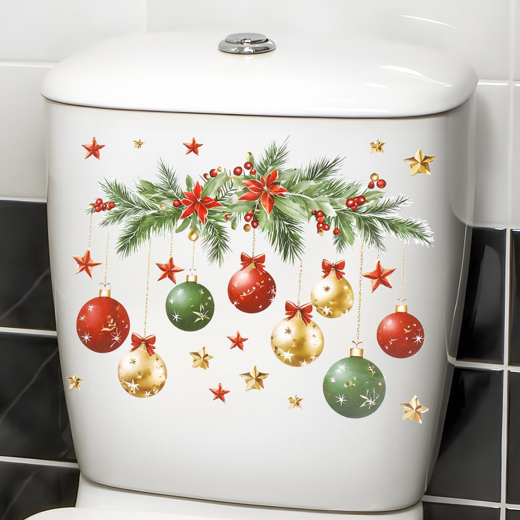 Weihnachten Schneemann Toilettenaufkleber Frohe Weihnachten Party Dekoration 2025 Weihnachten Badezimmer Dekor Navidad Natal Neujahrsgeschenk 2026