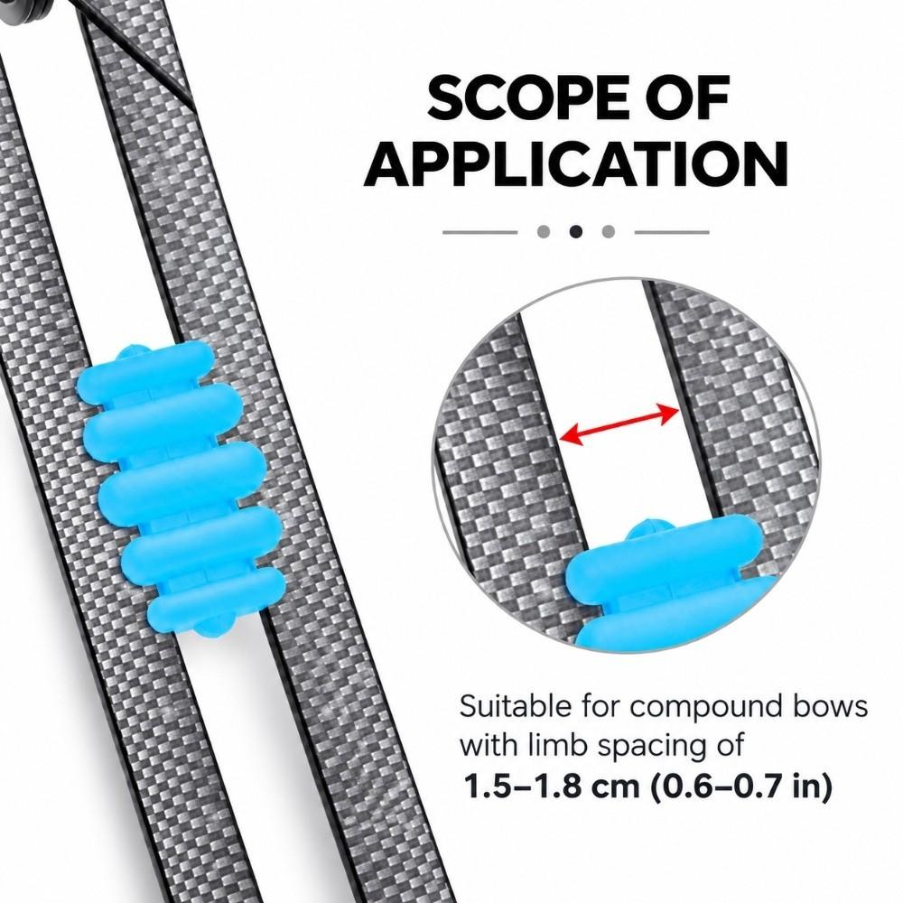 2PCS Dampening Pad Vibration Dampener Silicone Shock Absorber Bow Limbs Stabilizer Outdoor Sports