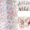 1Pcs 100Cm Flower Rose Nail Transfer Foils Sticker Paper Floral Stickers Nails Wraps Tulip Nail Art Stickers Decal Nail Art