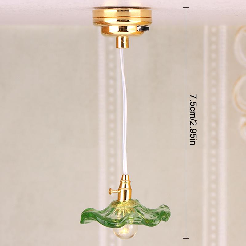 1:12 Dollhouse Led Lamp Ceiling Lamp Chandelier Mode Doll Miniature Furniture Lighting Decor Toy Micro Scene Construction Props