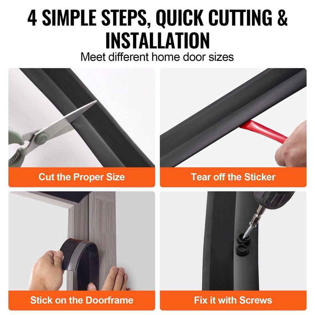 Garage Door Top and Sides Seal Strip 20 FT Universal Weather Stripping