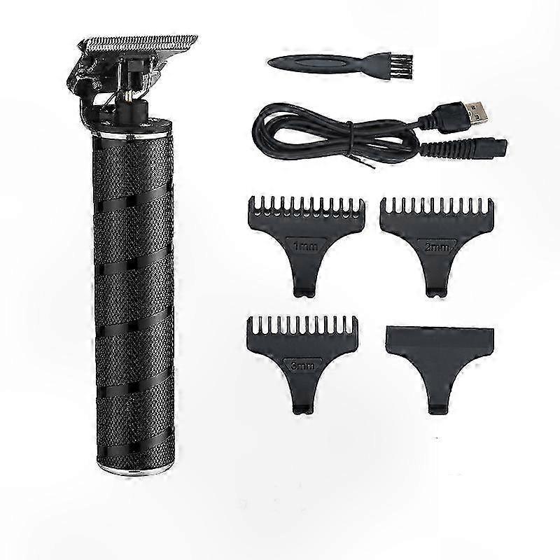 Men's Cordless Hair & Beard Trimmer Kit, 0mm Zero Gap T-Blade Liners & Edgers for Bald Fades