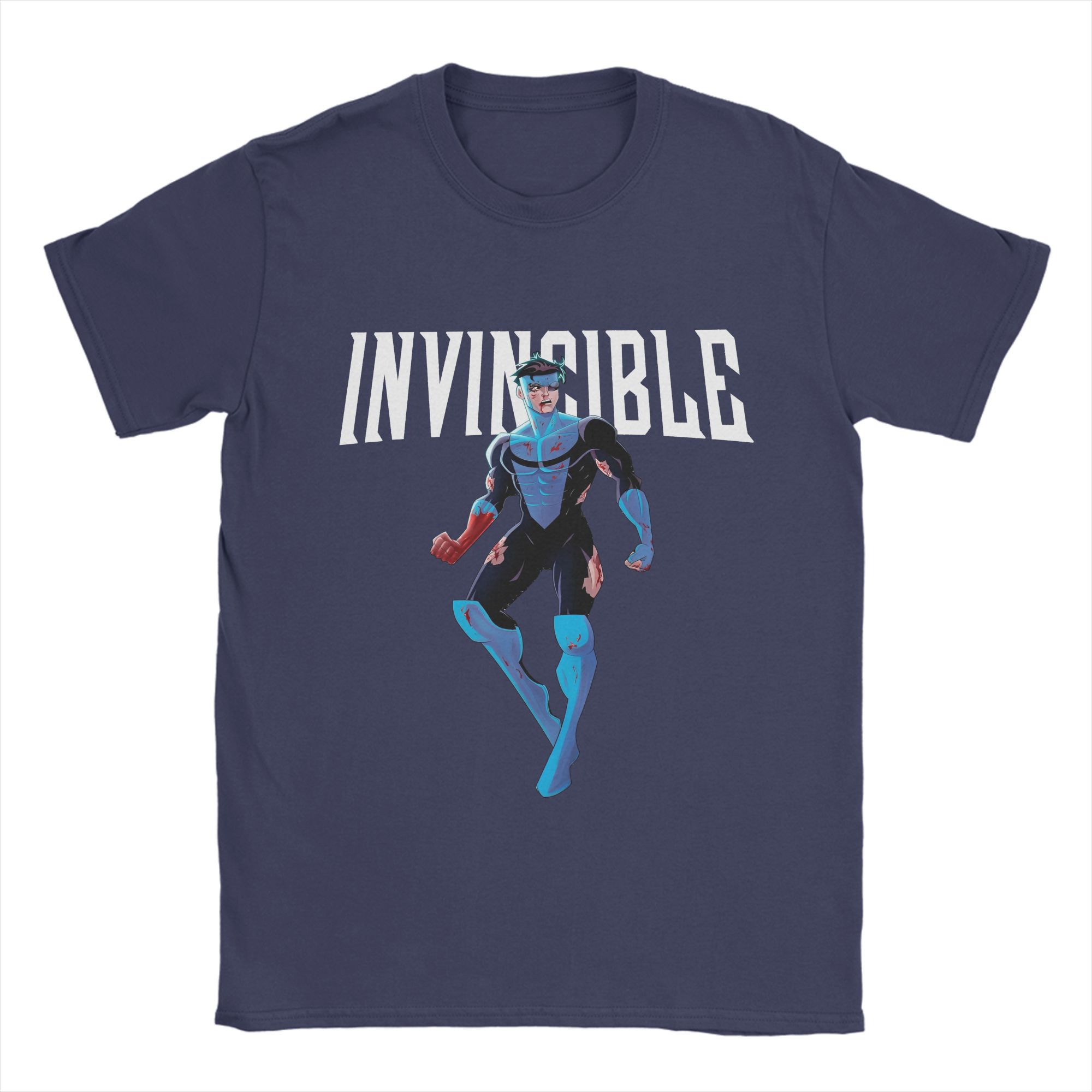 

Invincible Teenage Superhero T Shirt Men s Cotton Funny T-Shirts Round Neck Tee Shirt Short Sleeve Clothing Gift Idea 4XL