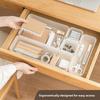 Simple Plastic Drawer Organizer With Dividers For Makeup And Accessories In Home And Office Use