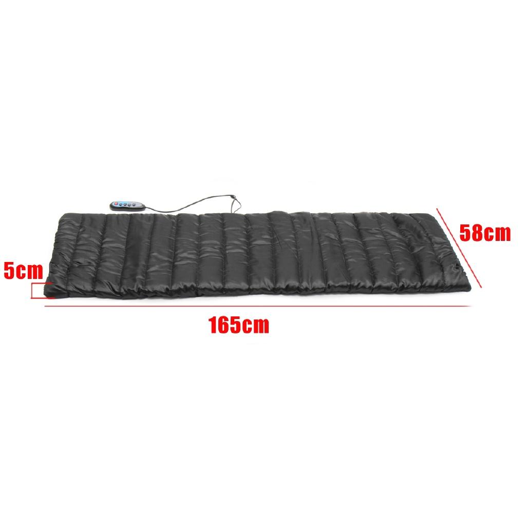 DC12V Massage Mat Mattress Full Heated Back Neck Remote Control Cushion Sofa Bed Waist Electric Vibrator