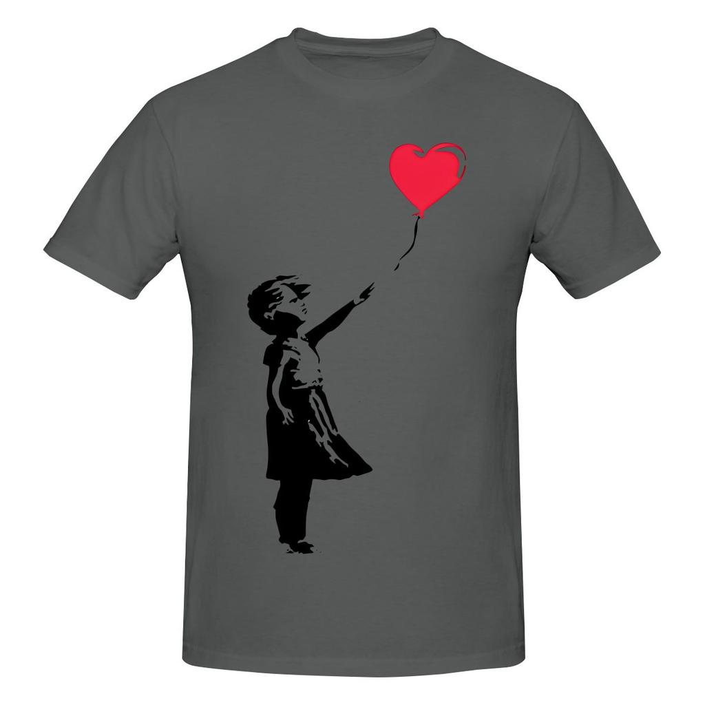 Funny Banksy Girl With Balloon Unisexs Printed TShirt Unisex T shirtShirt Male