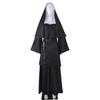 Kostým halloweenská jeptiška Cosplay 4dílná sada Kostým jeptiška + mys + pásek + náhrdelník cosplay kostým