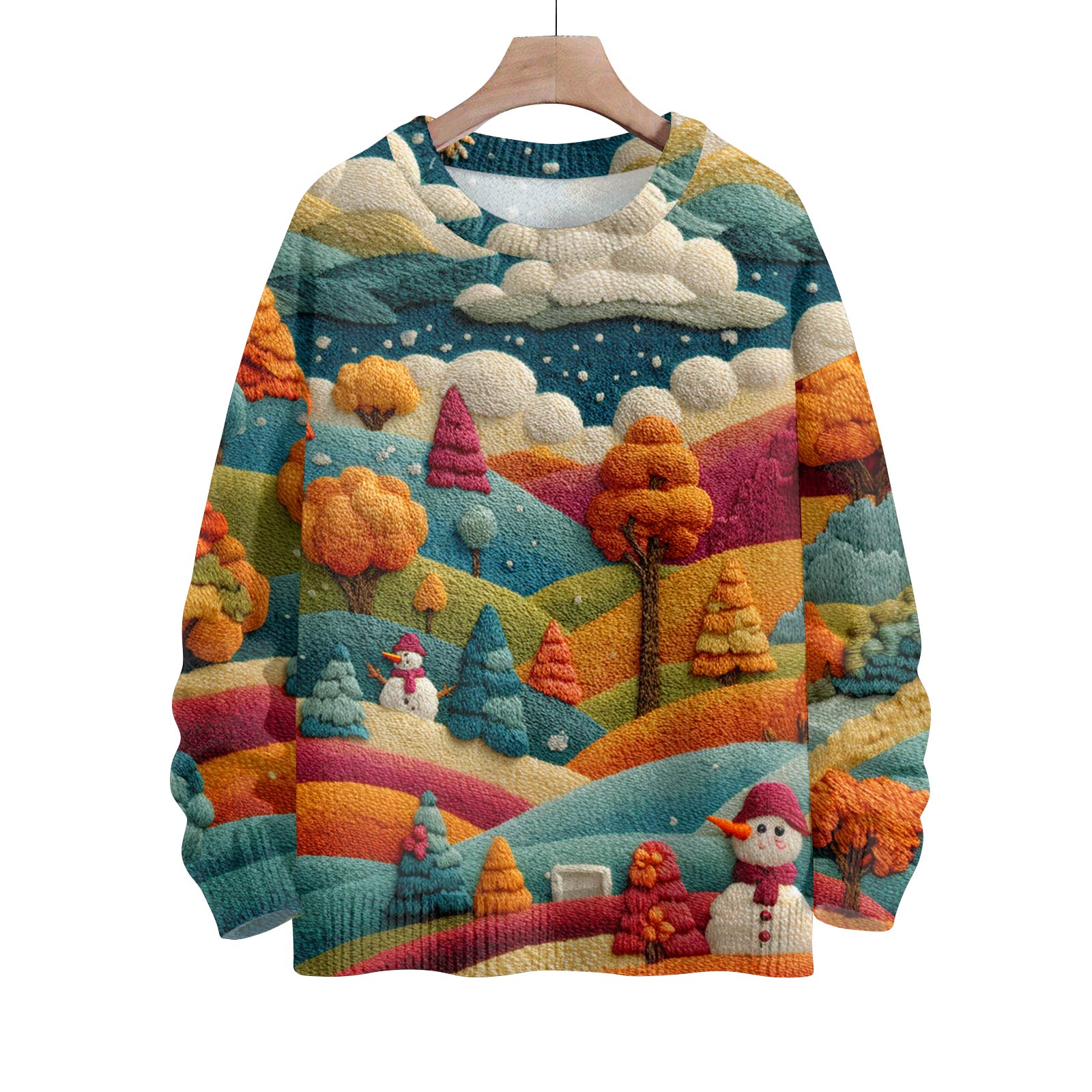 

Рождественские толстовки для женщин Вязаный свитер Милая рубашка Осенний свитер с круглым вырезом Топы XXL