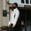 Li Ning Color Block Letter Zipper Stand Collar Comfortable Breathable Versatile Short Cotton Jacket Men Jacket White AJMU219-2