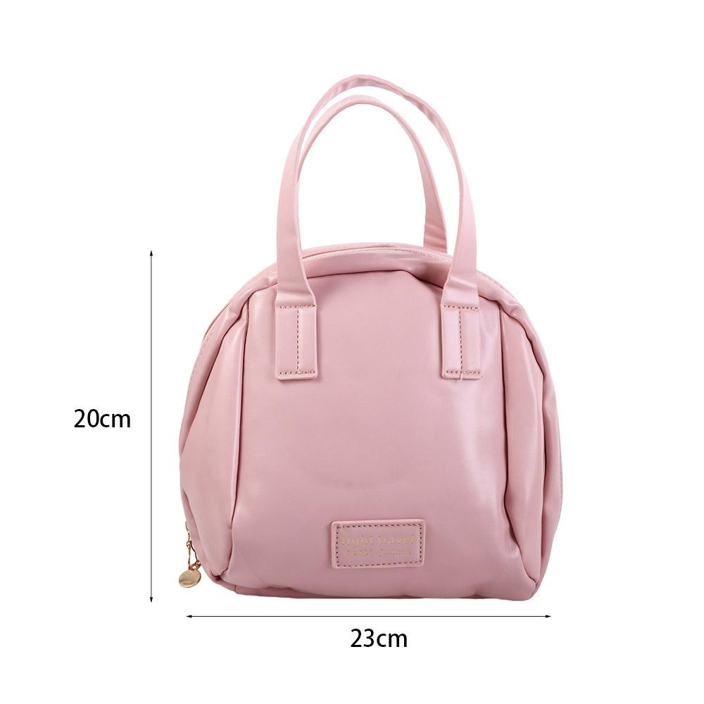 Zipper PU Leather Cosmetic Bag Handbag Small Square Bag Fashion Makeup Pouch Bag Shopping