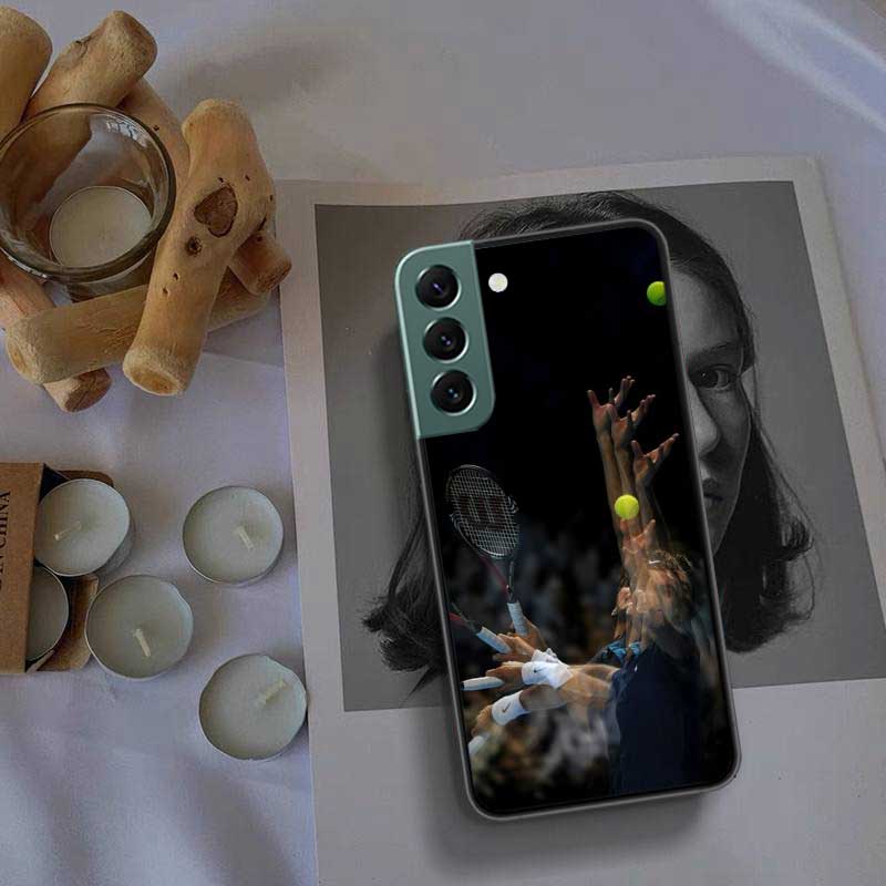 Tennis Racket Tennis Ball Phone Case For Samsung Galaxy S22 S25 Ultra S21 S10 Plus S26 Edge S20 S23 S24 FE Cover Silicone So