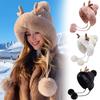 1PC Christmas Outfit Christmas Accessories Ear Flap Hat Gift Faux Fur Hat Fashion Plush Hat Warmth 55-60cm