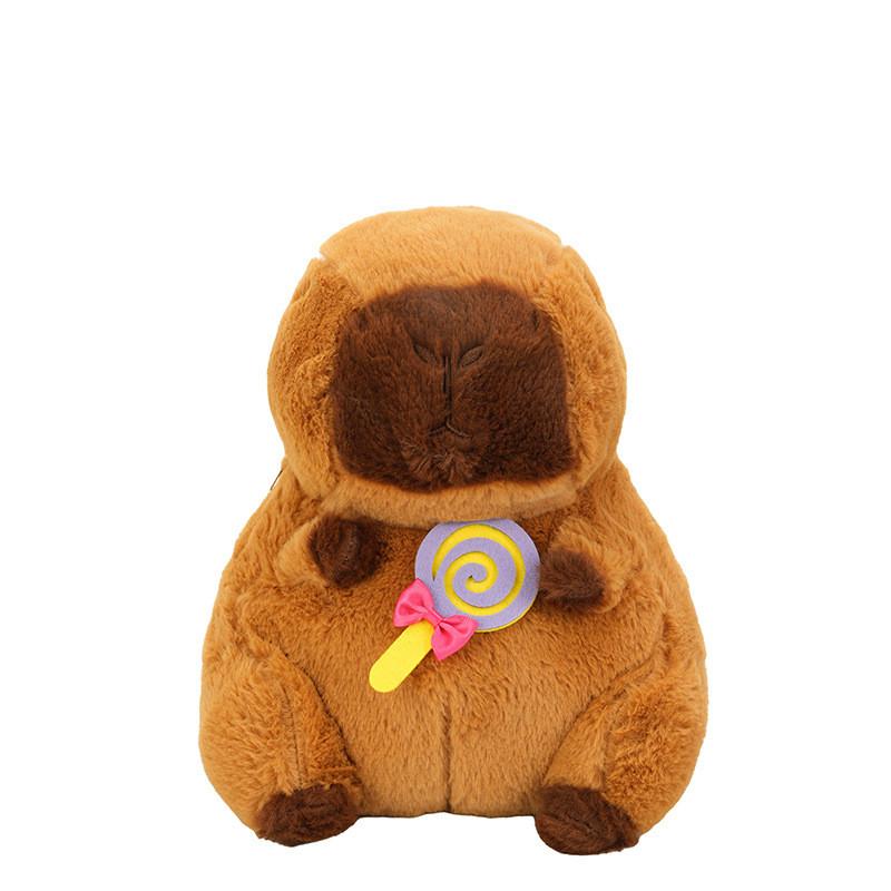 

Французская капибара гамбургер картофель фри голени леденец плюшевые сумки рюкзак дети Lollipop