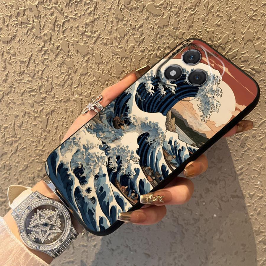 Cartoon Wave Case for Honor Magic5Lite X6 X5b X8 200 400 Lite 8X 90 X9a 70 X7 Funda Phone Cover