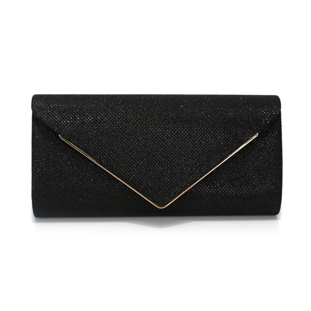 Glitter Women Party Handbags Envelope Golden Color Cover Open Lady Casual Elegant Evening Clutch Bags With Shoulder Chain