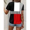 Women's T Shirt Graphic Geometric Vintage Stylish Modern Short Sleeve Crew Neck Regular Tops Daily Print Red Royal Blue Green Summer