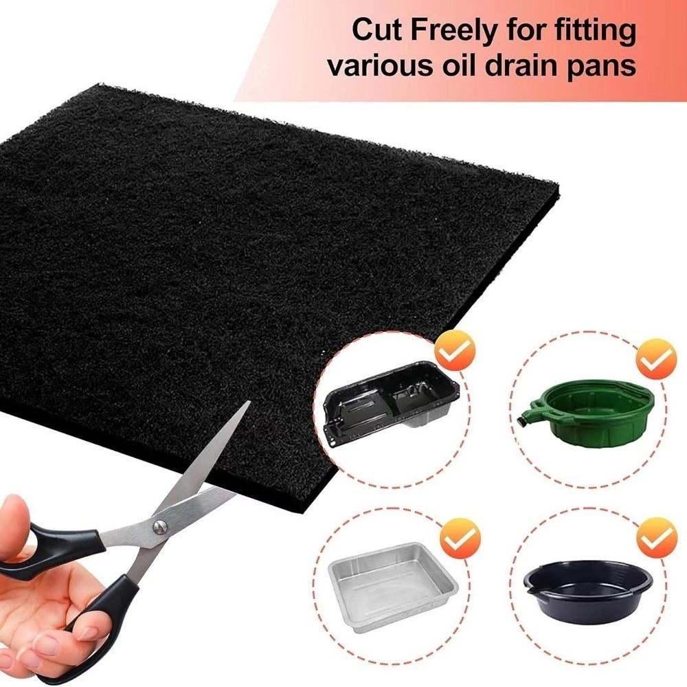 2pcs New Multiuse Oil Drain Splash Pad Lightweight Sponge Pad Oil Change Mat Transmission Drain Pan Garage Automotive