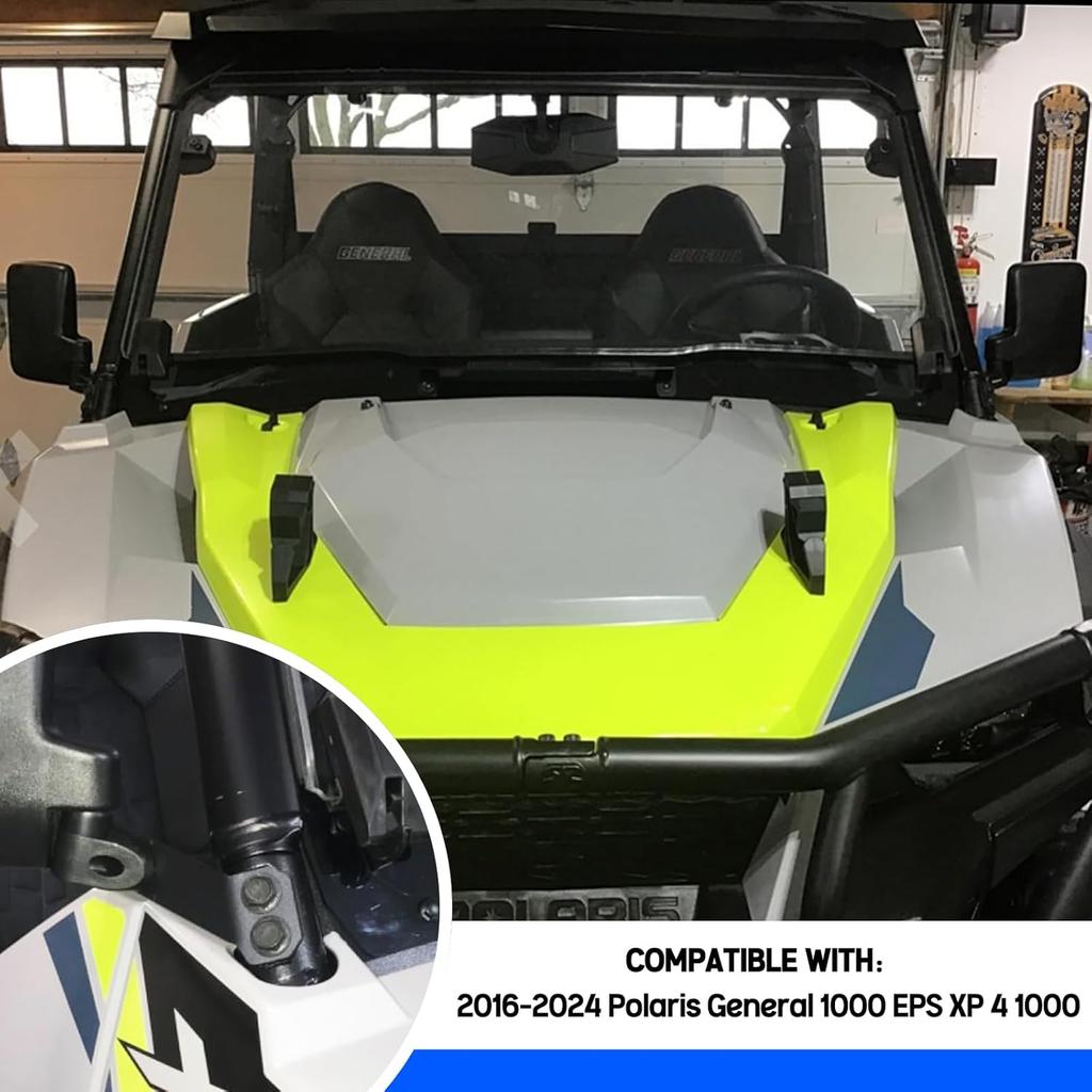 Factory-Style Non-Destructive Side View Mirror Compatible With 2016-2024 Polaris General 1000 EPS XP 4 1000 Rear Sideview Mirrors To Pro-Fit Cage