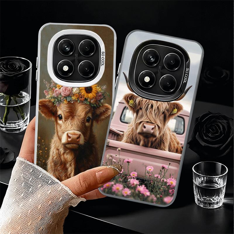 Cute Highland Cow Soft Phone Case for Xiaomi Redmi Note 13 14 15 Pro Plus 12S 12 11S 11 11T 10S 10 Shockproof Cover Back Shell