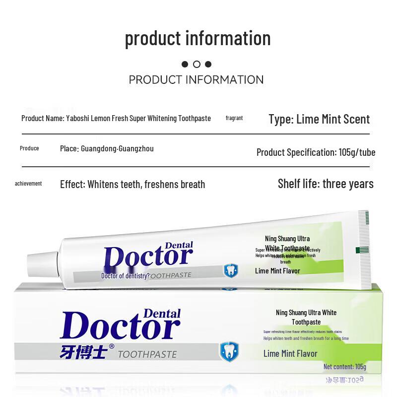 Dr. White Lemon Brightening Toothpaste