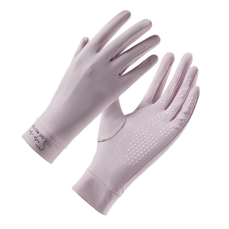 Sunscreen Gloves for Women In Summer Outdoor Cycling Non Slip Sports  Fitness Breathable  Driving  Running  Cool Ice Silk Gloves