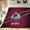 Colorado Avalanche Print Flannel Blanket High Quality Warm Comfortable Cover for All Seasons Perfect for Gifts Home Decor