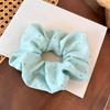 Early Spring 2025 Sea Salt Blue High-End Large Intestine Hair Tie - Brightens Skin, Lazy Style Hair Flower, New Accessory.
