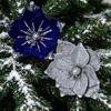 Gold Dust Christmas Flower Christmas Tree Ornament Accessories Christmas Wreath Ornament Christmas Decoration Flower Head False Flower