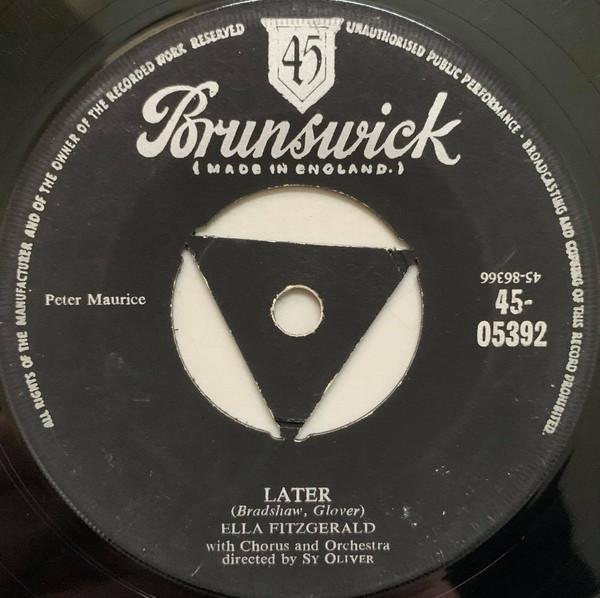 7inch Record ELLA FITZGERALD  Later 4505392 BRUNSWICK UK Jazz Used