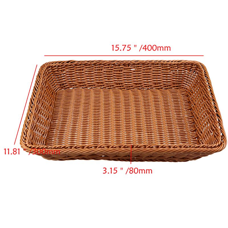 Rattan Bread Storage Basket Home Kitchen Vegetable Storage Organization Fruit Snack Storage Woven Basket