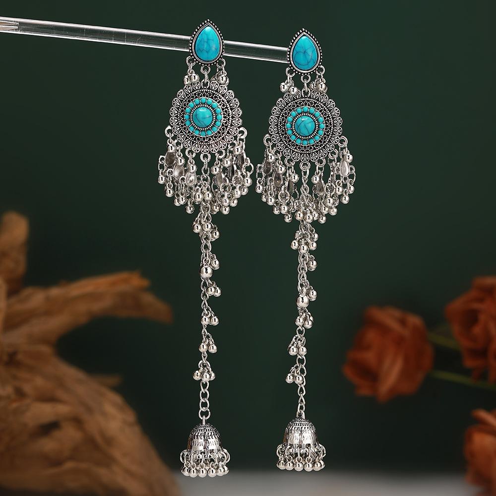 Ретро Хрустальная Длинная Серьга-кисточка Женские Бринкос Геометрия Висячие серьги Свадебные украшения для вечеринки Подарок