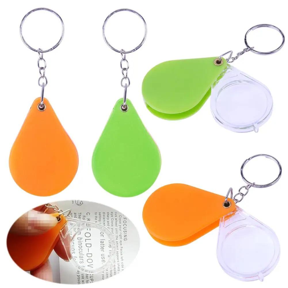 8/10/15X Magnifying Glass Portable Plastic Handheld Pocket Magnifier with Cover for Reading Coins Hobby Travel with Key Ring